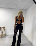 FIORA BLACK LACE THREE PIECE SET