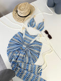 MYKONOS CROCHET THREE PIECE BEADED SET