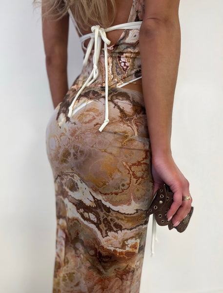 ROMI MESH MAXI SKIRT (ONLY)