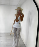 SHEER LACE FOLD OVER TROUSER