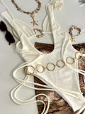 AMALFI CREAM WRAP KINI TWO PIECE SET