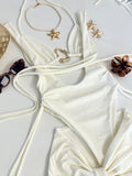 AMALFI CREAM WRAP KINI TWO PIECE SET
