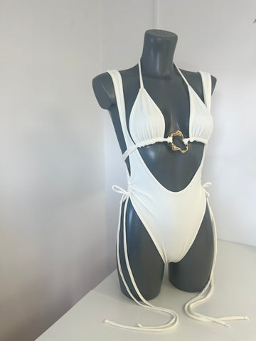 AMALFI CREAM WRAP KINI TWO PIECE SET